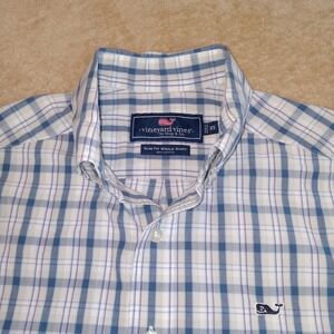 Vineyard Vines Slim Fit Whale Shirt Men's Long Sleeve Button Down XS Blue